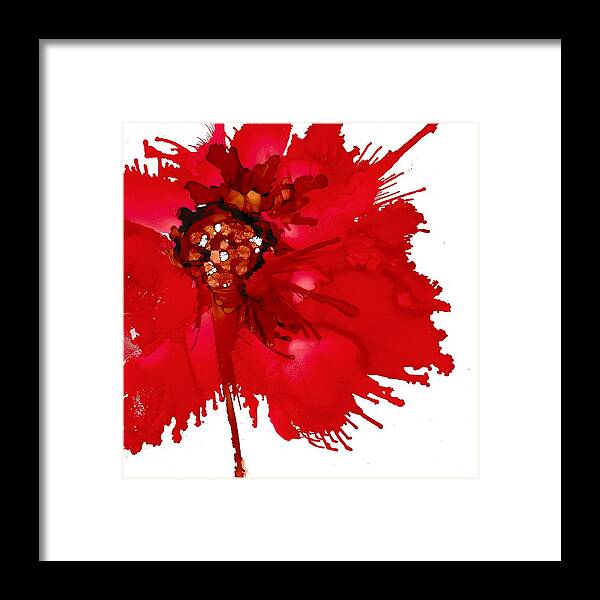 Painting Framed Print featuring the painting Red Beauty by Louise Adams