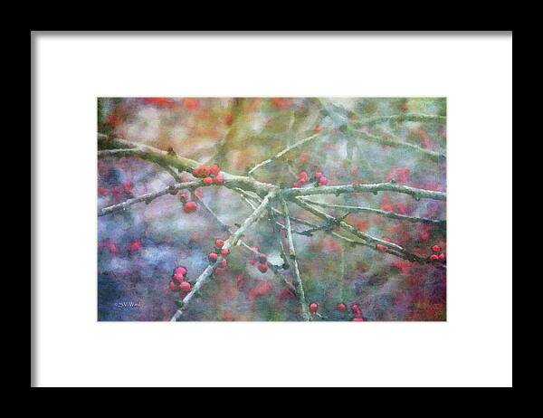 Impression Framed Print featuring the photograph Red Berries 7952 IDP_2 by Steven Ward