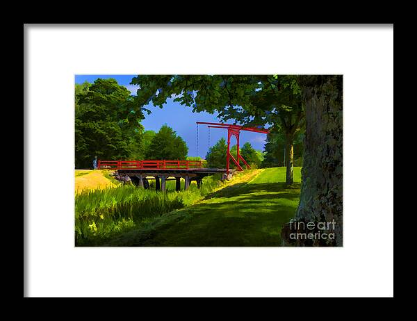 Sweden Parks Old Style Brisges Framed Print featuring the photograph Red Bridge by Rick Bragan
