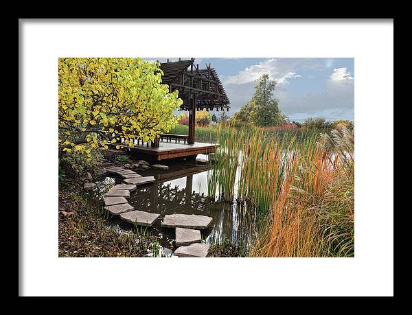 Water Pavillion Framed Print featuring the photograph Red Butte Gardens by Douglas Pulsipher