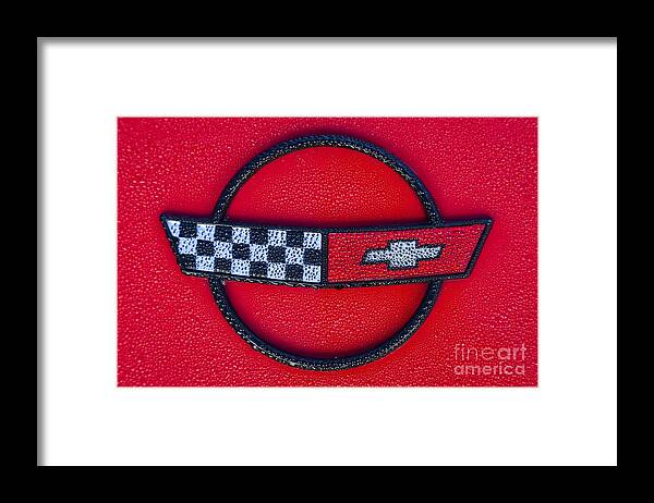 Corvette Framed Print featuring the photograph Red C4 by Dennis Hedberg