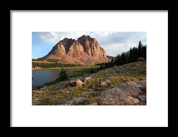 Utah Framed Print featuring the photograph Red Castle and Lower Red Castle Lake by Brett Pelletier