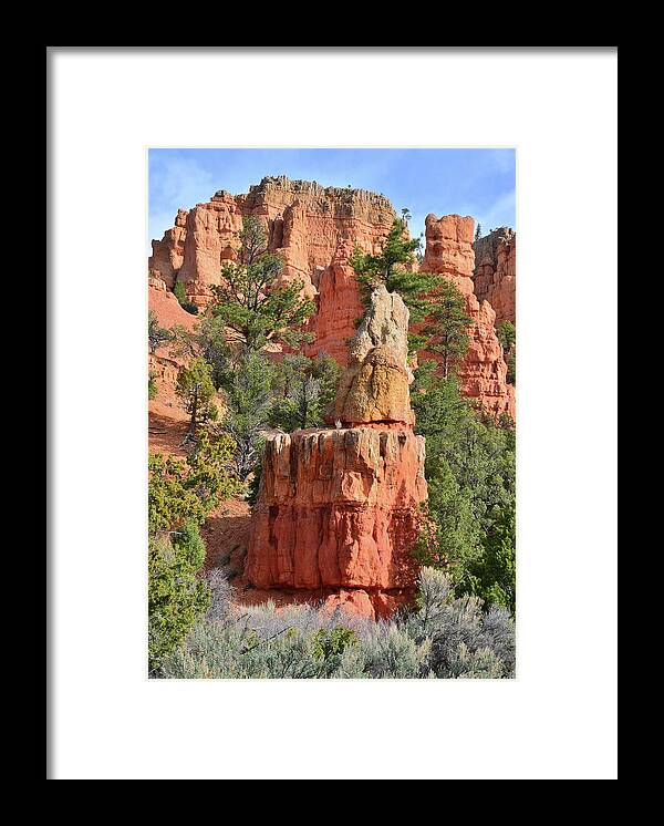 Red Canyon Framed Print featuring the photograph Red Castle Turret by Ray Mathis