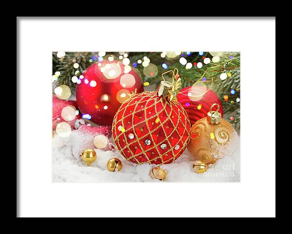 Christmas Framed Print featuring the photograph Red Christmas 2 by Anastasy Yarmolovich