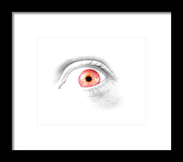 Red Framed Print featuring the photograph Red Eye by Jorgo Photography