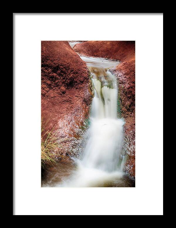 Kauai Framed Print featuring the photograph Red Falls by Jason Wolters