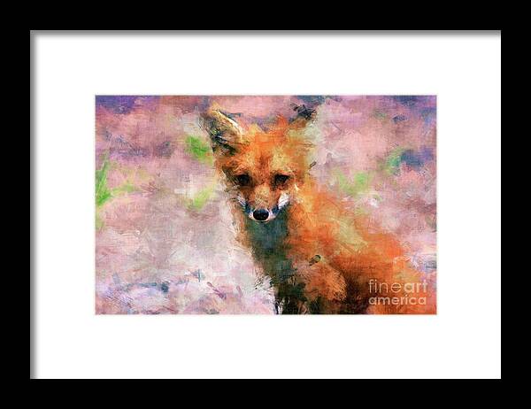Fox Framed Print featuring the digital art Red Fox by Claire Bull