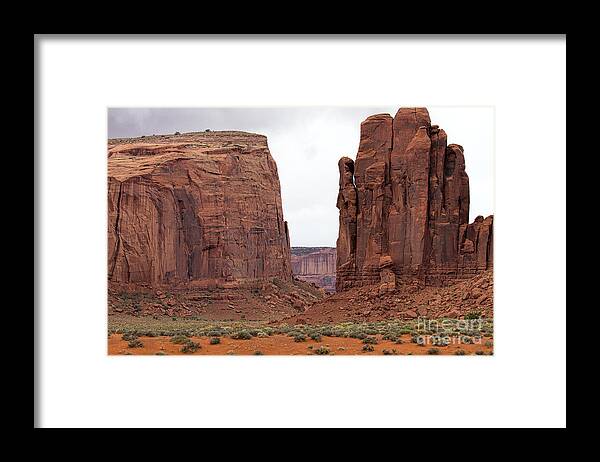 Monument Valley Print Framed Print featuring the photograph Red Gap by Jim Garrison