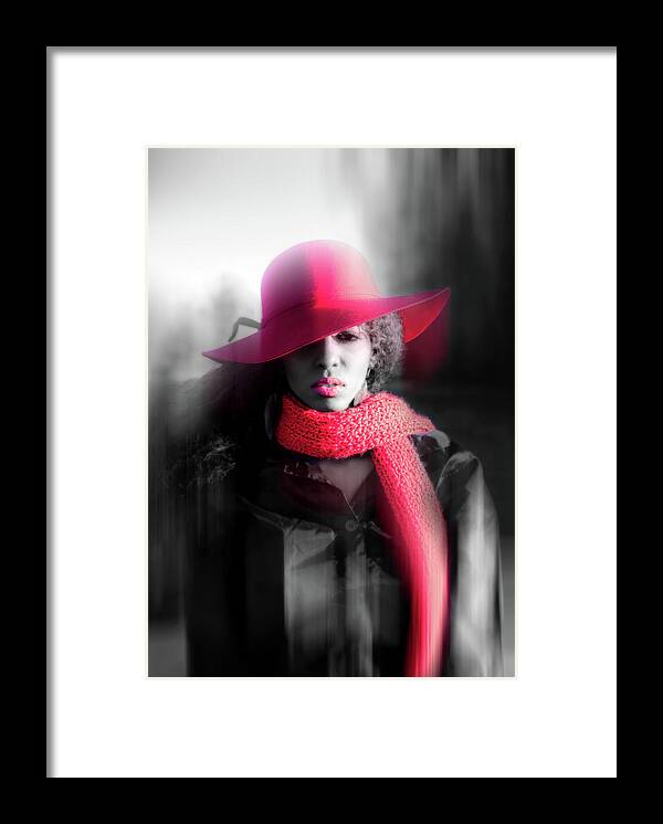 Red Hat Framed Print featuring the photograph Red hat by Lilia S