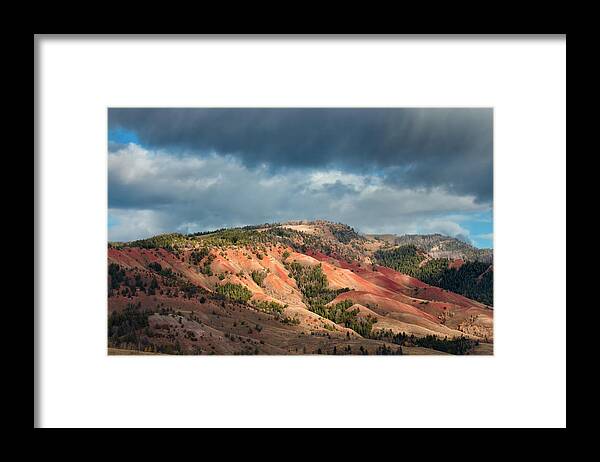 Red Hills Framed Print featuring the photograph Red Hills Landscape by Kathleen Bishop