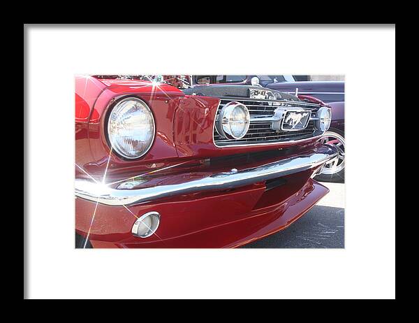 Red Framed Print featuring the photograph Red Hot Mustang by Jeff Floyd CA