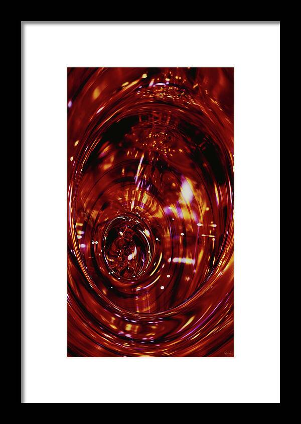 Red Framed Print featuring the digital art Red Inside by Matthew Lindley
