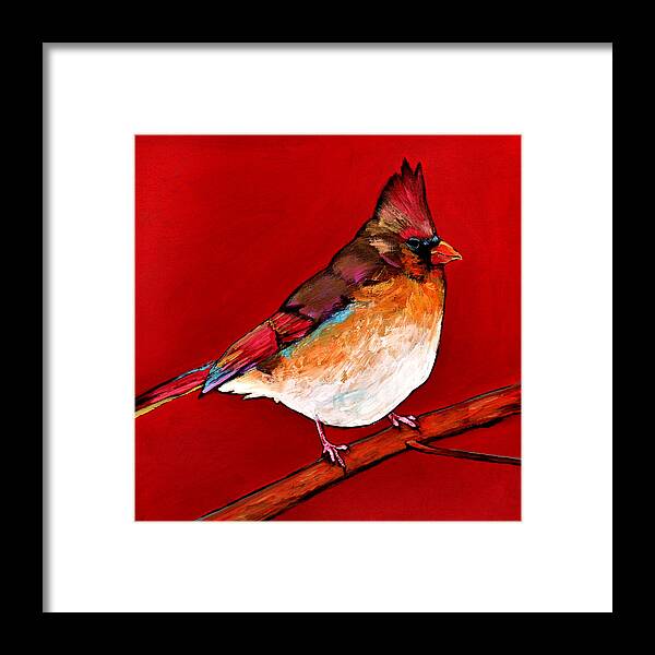 Wildlife Framed Print featuring the painting Red Lady by Johnathan Harris