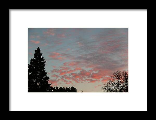 Morning Framed Print featuring the photograph Red Morning Cloud 2 by Yumi Johnson