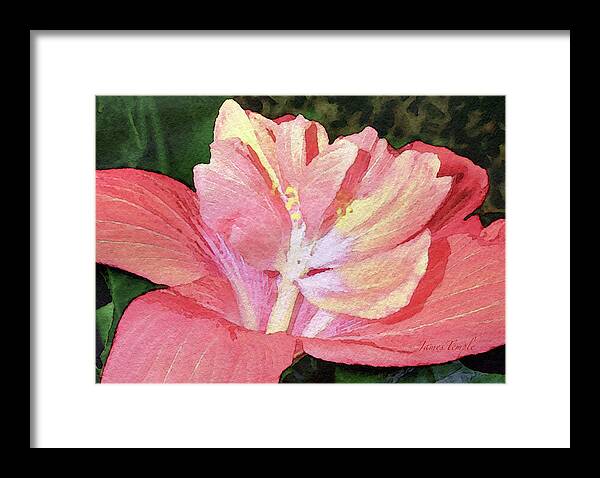Red Morning Digital Watercolor Framed Print featuring the digital art Red Morning Digital Watercolor by James Temple