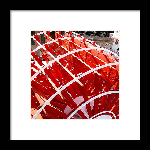 Sacramento Framed Print featuring the photograph Red Paddle Wheel by Art Block Collections