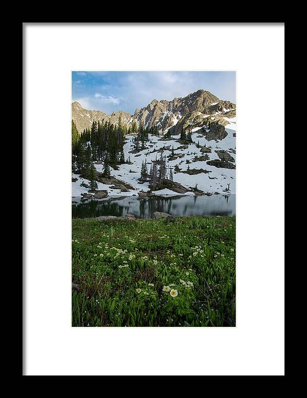Red Peak Framed Print featuring the photograph Red Peak and Willow Lake by Aaron Spong