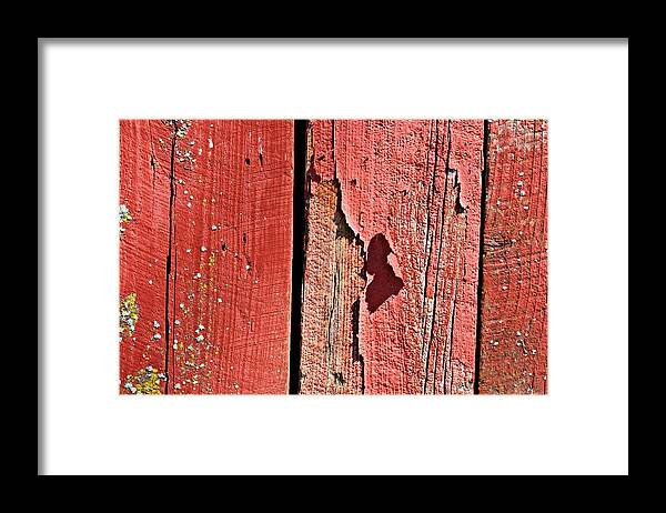 Barn Framed Print featuring the photograph Red Peeling Paint- Fine Art by KayeCee Spain