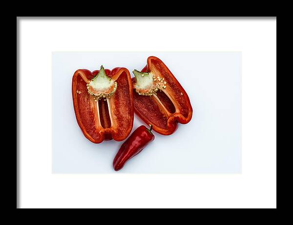 Still Life Framed Print featuring the photograph Red Peppers by Dick Pratt