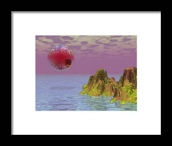 Fantasy Framed Print featuring the painting Red Planet Fantasy by Susanna Katherine