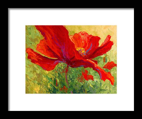 Poppies Framed Print featuring the painting Red Poppy I by Marion Rose