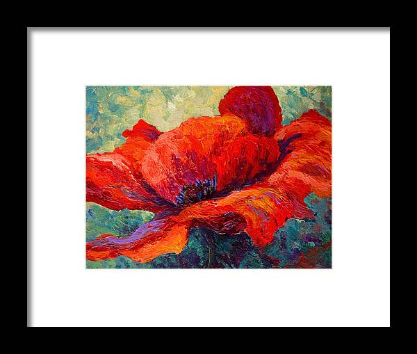 Poppies Framed Print featuring the painting Red Poppy III by Marion Rose