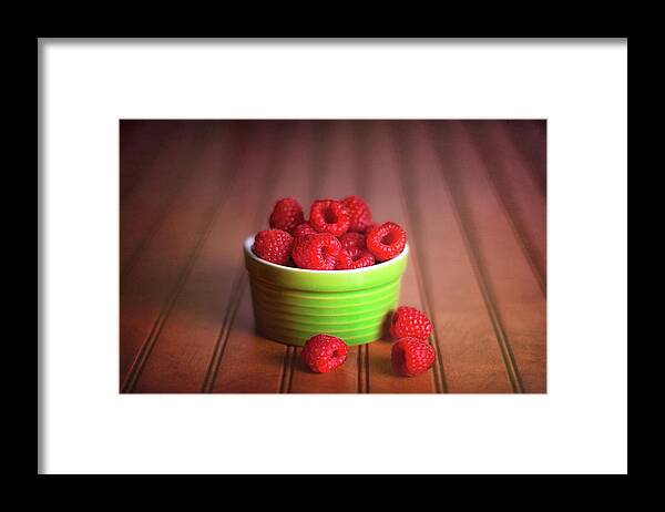 Berries Framed Print featuring the photograph Red Raspberries Still Life by Tom Mc Nemar