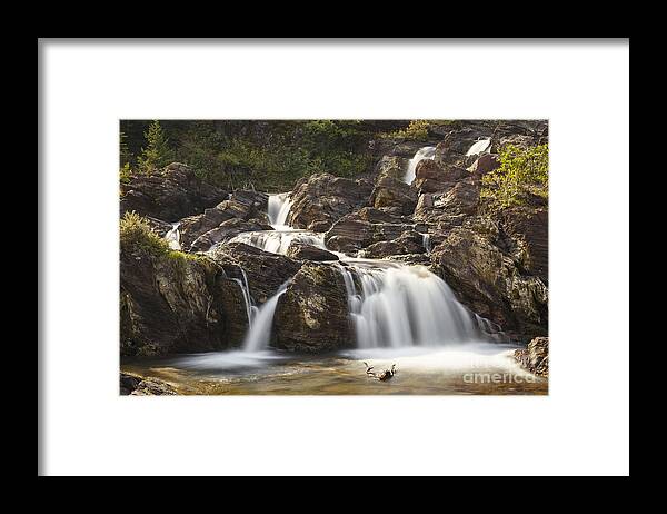 Red Rock Falls Framed Print featuring the photograph Red Rock Falls by Dennis Hedberg