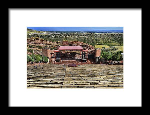 Colorado Framed Print featuring the photograph Red Rocks Ampitheatre Colorado - photography by Ann Powell