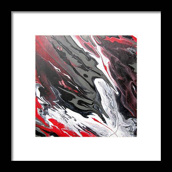 Red Framed Print featuring the painting Red Seas by Shirley Braithwaite Hunt