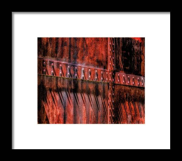 Abstract Framed Print featuring the photograph Red Shadows by James Barber