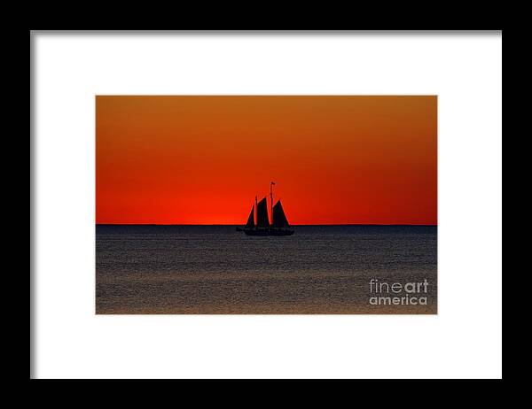 Red Framed Print featuring the photograph Red Skies by John Fabina