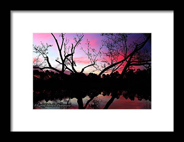  Framed Print featuring the photograph Red Sky in Morning by Elizabeth Harllee
