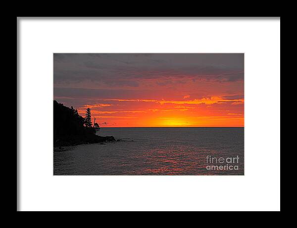 Sunrise Framed Print featuring the photograph Red Sky in Morning by Sandra Updyke