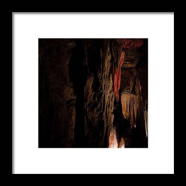 2011 Framed Print featuring the photograph Red Stalagmite by Jessica Brooks