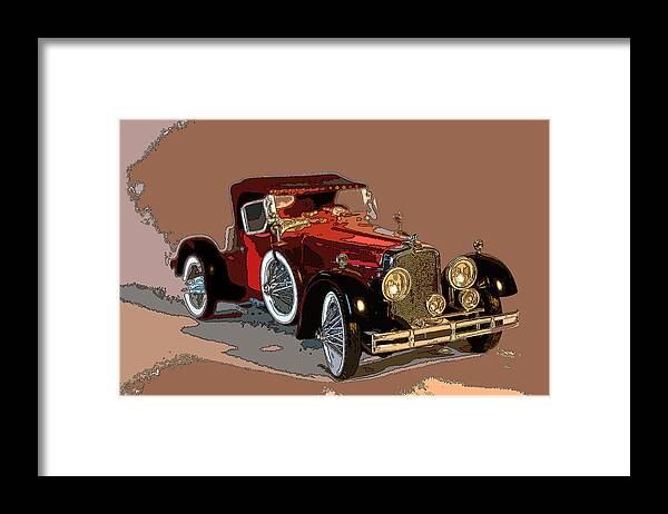 Stutz Framed Print featuring the photograph Red Stutz by James Rentz
