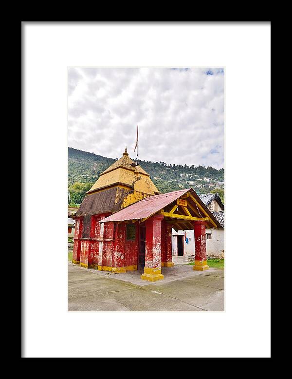 Temple Framed Print featuring the photograph Red Temple Joshi Math India by Kim Bemis