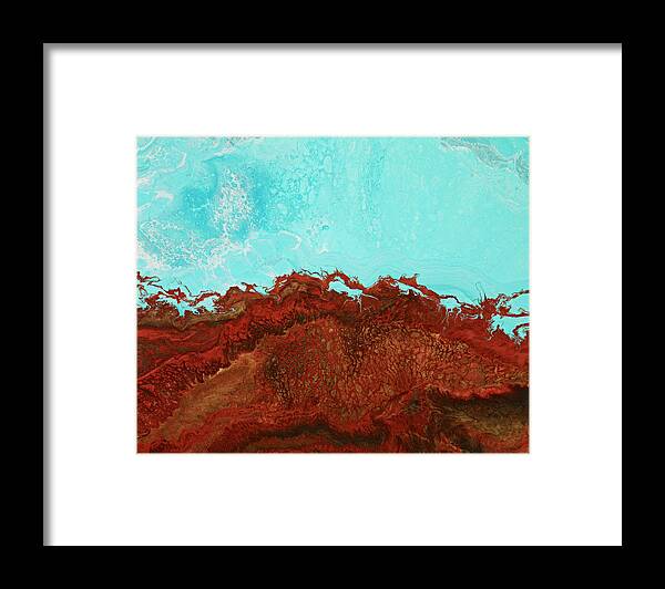 Ocean Framed Print featuring the painting Red Tide by Tamara Nelson