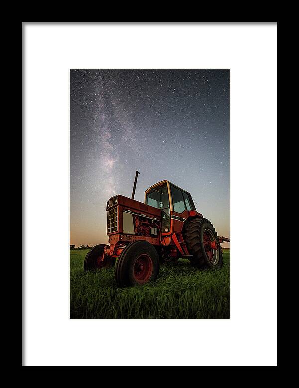 International Framed Print featuring the photograph Red Tractor by Aaron J Groen