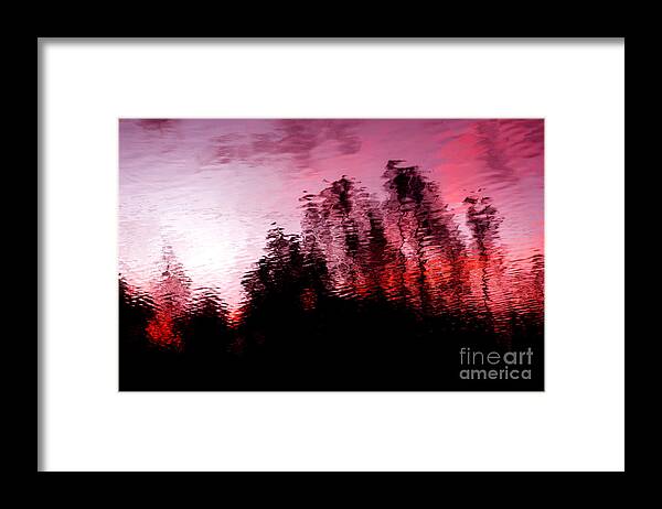 Abstract Framed Print featuring the photograph Red Waters by Lorenzo Cassina