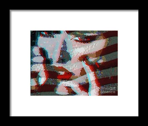 Red White And Blue Framed Print featuring the painting Red White And Blue by Catherine Lott