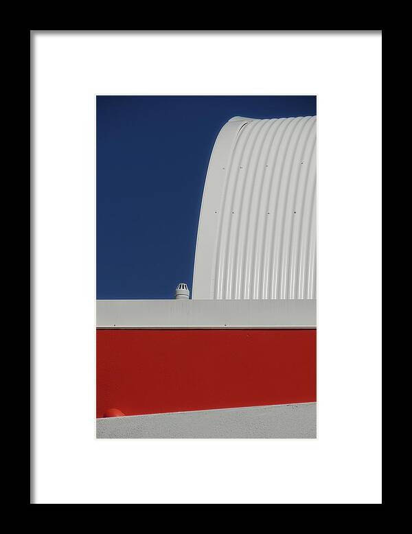 Urban Abstract Framed Print featuring the photograph Red White and Blue Urban Abstract 2 by Denise Clark