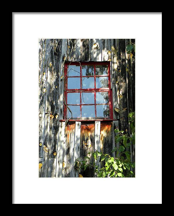 Red Window Framed Print featuring the photograph The Red Window by Sandi OReilly