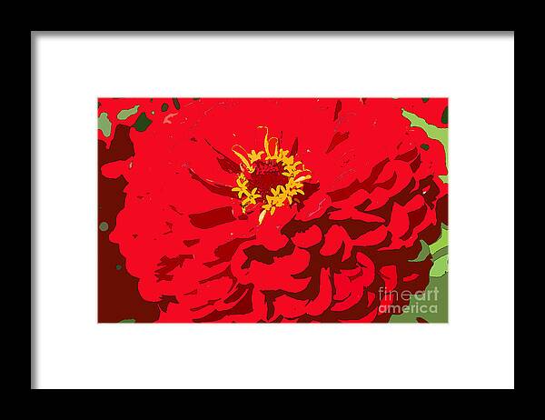 Zinnia Framed Print featuring the photograph Red Zinnia by Jeanette French