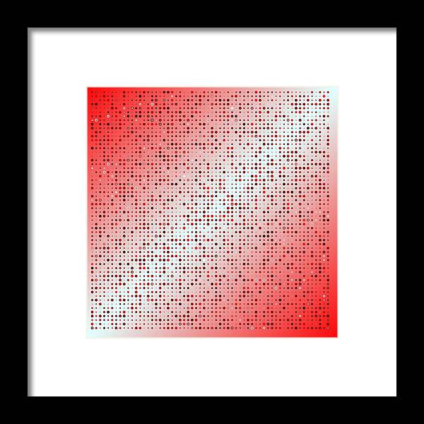 Rithmart Red Lines Gradient Brush Stroke White Pink Black Abstract Computer Digital Generated Smooth Beautiful Light Dark Framed Print featuring the digital art Red.10 by Gareth Lewis
