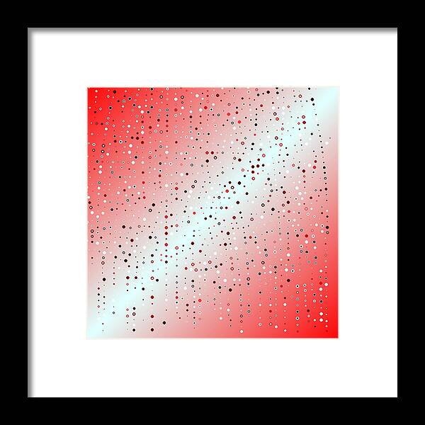 Rithmart Red Lines Gradient Brush Stroke White Pink Black Abstract Computer Digital Generated Smooth Beautiful Light Dark Framed Print featuring the digital art Red.12 by Gareth Lewis