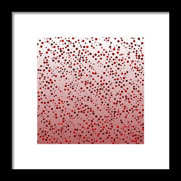 Rithmart Abstract Red Organic Random Computer Digital Shapes Abstract Predominantly Red Framed Print featuring the digital art Red.785 by Gareth Lewis