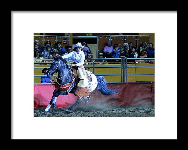 Rodeo Queen Framed Print featuring the photograph Rodeo Queen at the Grand National Rodeo by John King