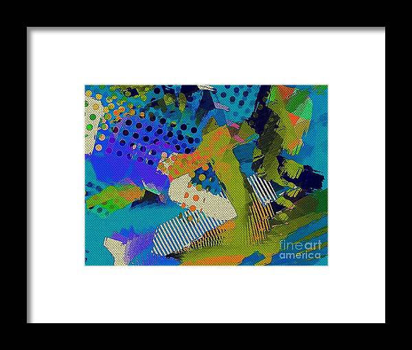 Abstract Framed Print featuring the digital art Reef by Cooky Goldblatt