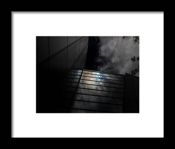 Ominous Framed Print featuring the digital art Reflected Clouds by Kathleen Illes